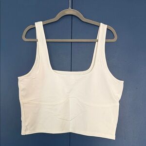 Abercrombie & Fitch White Square Neck Tank Top